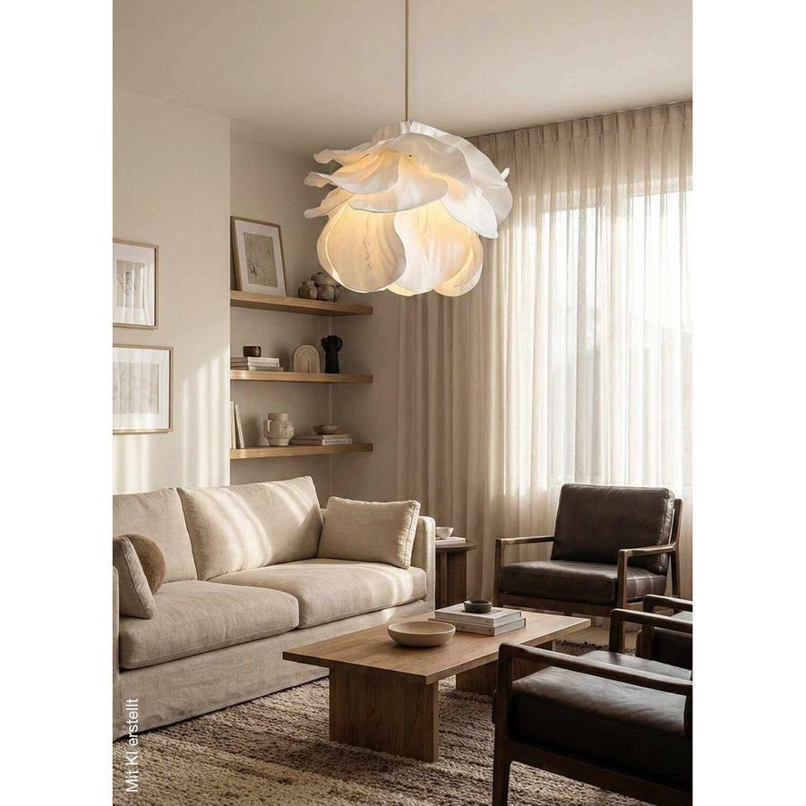 Opviq Pendelleuchte weiß Kunststoff mit E27 Fassung, Höhe: 110 cm, Breite: 48 cm, Tiefe: 48 cm - Bild 3