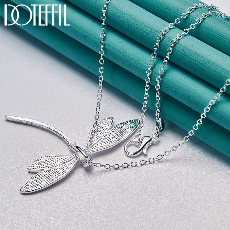 DOTEFFIL Libellen-Anhänger, 925 Silber, Zirkonia, Damen, 40–75 cm - Bild 2