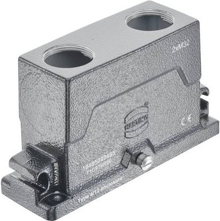 HARTING Tüllengehäuse aus Aluminium in Grau, Artikelnummer 19 40 524 0485 - Bild 1