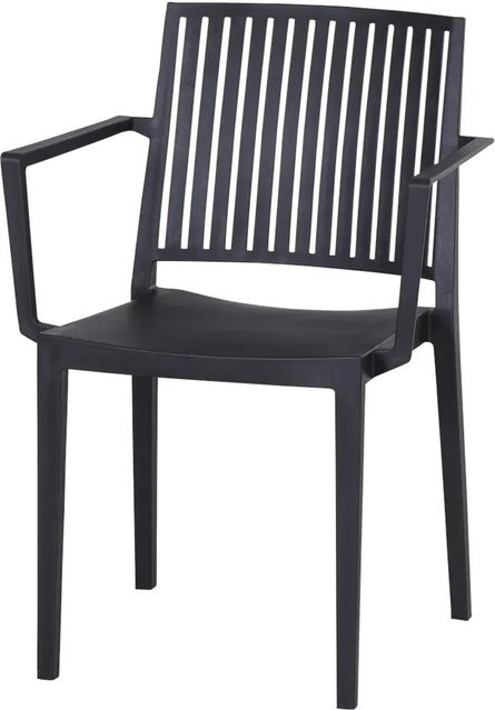 Siena Garden Stapelstuhl Lane mit Armlehnen Anthrazit B/T/H: 56,0 x 82,0 x 150,0 cm - Bild 3