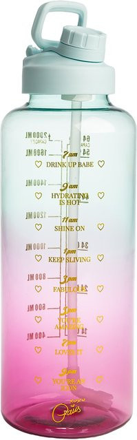 Paris Hilton Motivations-Trinkflasche in Pink/Blau mit 2l Füllmenge - Bild 1
