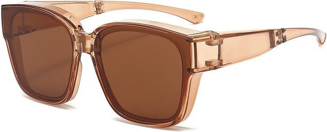 Binchi Outdoor Equipment Sonnenbrille, Unisex, Vollrand, Square, Plastic, beige - Bild 1