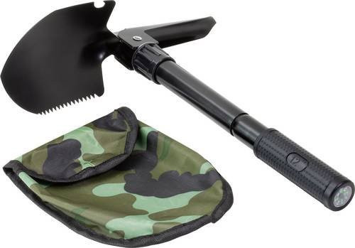Sintron Klappspaten mit Tasche in Schwarz aus Stahl - Bild 1
