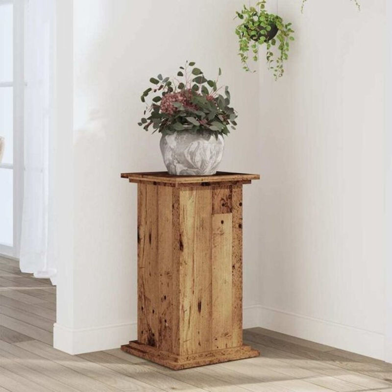 Pflanzenständer in Altholz-Optik von Vidaxl, Farbe Braun, aus Holzwerkstoff, H x B x T: 60 x 33 x 33 cm - Bild 1
