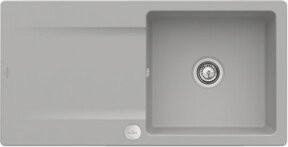 Villeroy & Boch Spüle Siluet in Fossil Grey aus Keramik mit rundem Exzenterauslauf, Breite: 60 cm - Bild 1
