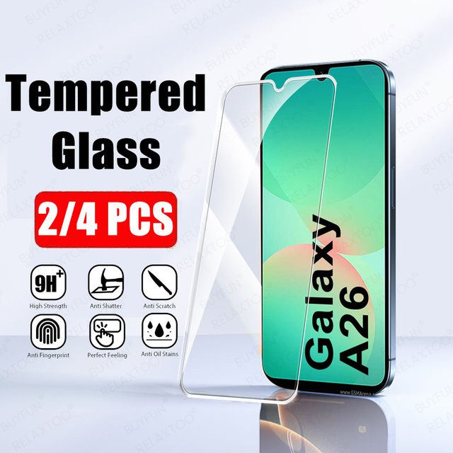 Samsung Galaxy A26 5G Panzerglas Display Schutzfolie Transparent 2/4 Stück - Bild 1