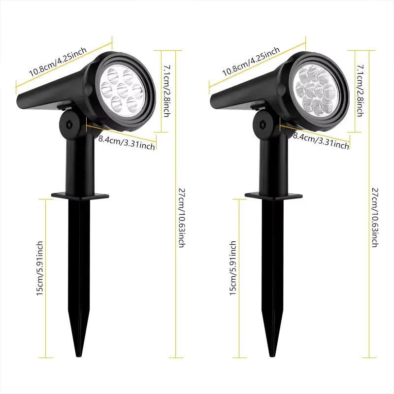 CHOUDAO TECH Solar-LED-Außenleuchten in Schwarz mit Dämmerungssensor für Flure und Außenbereiche - Bild 2