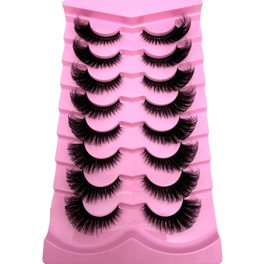 MKYDCG Künstliche Wimpern, 8 Paar, 8D Nerz-Wimpern, Katzenaugen-Look - Bild 4