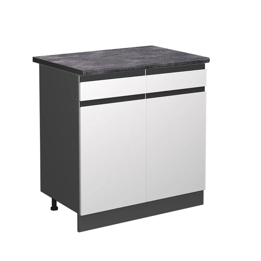 Vicco R-Line Küchenunterschrank mit Schubladen in Weiß und Anthrazit, B: 80 cm, H: 81,6 cm, T: 60 cm - Bild 2