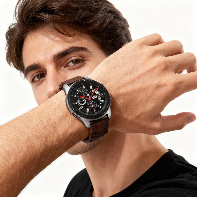 JBAILI Uhrenarmband Walnussholz, Braun - Bild 1