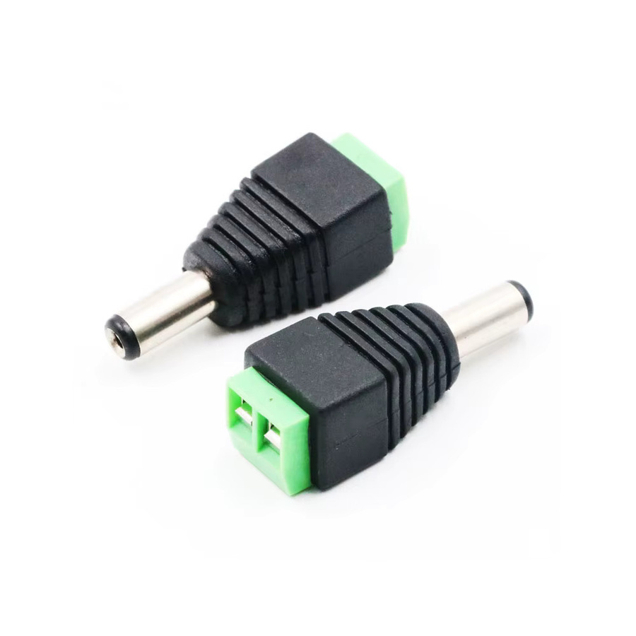 SHWB 5er Set DC-Stromstecker und Strombuchsen Adapter in Schwarz mit 5,5 mm x 2,1 mm und 5,5 mm x 2,5 mm Anschlussgrößen - Bild 2