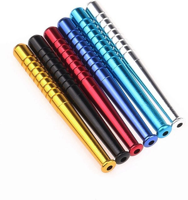 KeYi 3er-Set Metall-Baseball-Schnupftabakpfeife in Multicolour, tragbares Raucherzubehör, Durchmesser: 0,79 cm - Bild 1