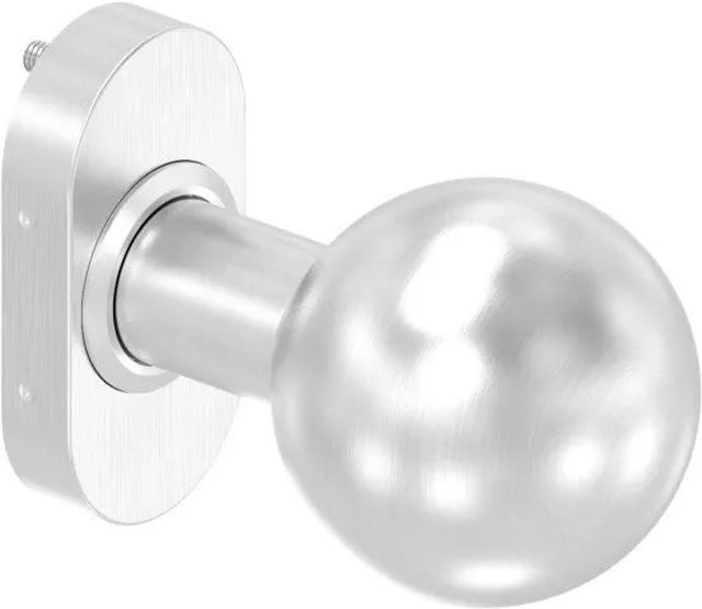 FeNau Türdrücker Gerade mit Kugel Ø 50 mm aus Edelstahl in Silber Matt - Bild 1