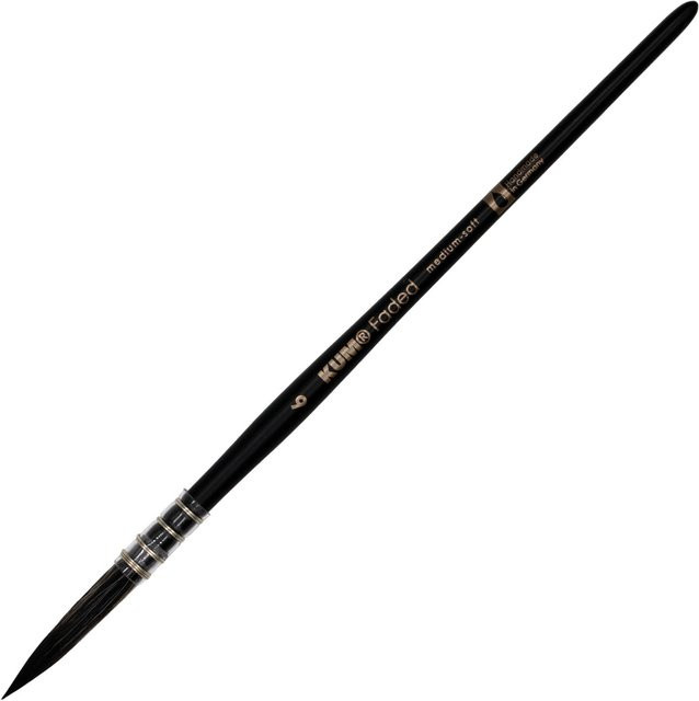 KUM Rigger Pinsel Faded FR 6 in Schwarz mit Synthetikborsten - Bild 1