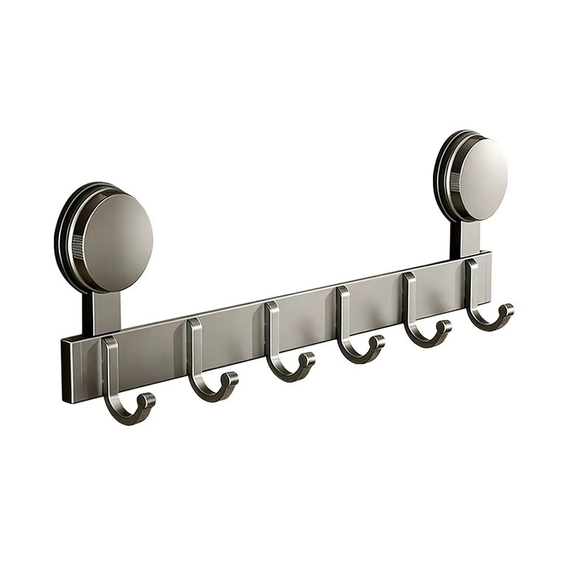 YUNJIEYA Saugnapf-Haken aus Aluminium für Badezimmer und Küche, Farbe: Silber oder Grau - Bild 5