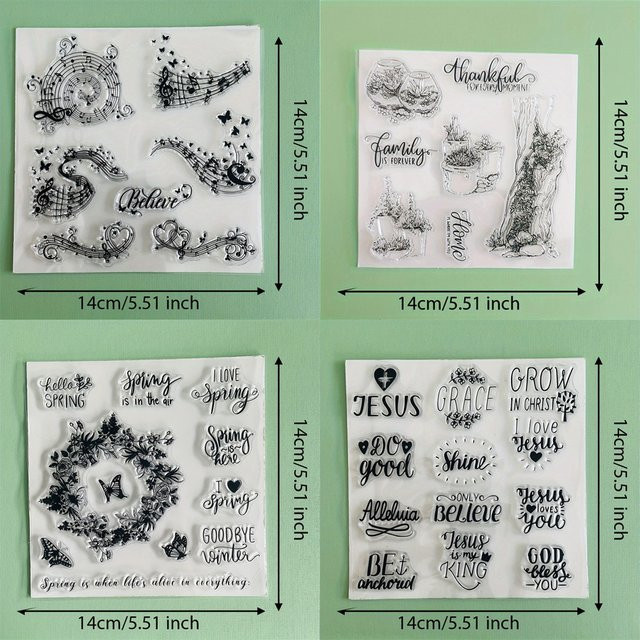 Transparentes Motiv-Stempel-Set Thema Liebe aus Silikon für Scrapbooking und DIY-Dekorationen - Bild 1