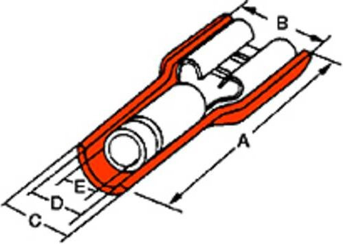 Molex 190020002 Flachsteckhülse in Orange - Bild 1