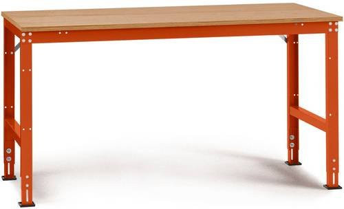 Manuflex AU4135.2001 Arbeits-Grundtisch UNIVERSAL Standard mit Multiplexplatte, Farbe: Rotorange, B/T/H: 200 x 120 x 76-87 cm - Bild 1