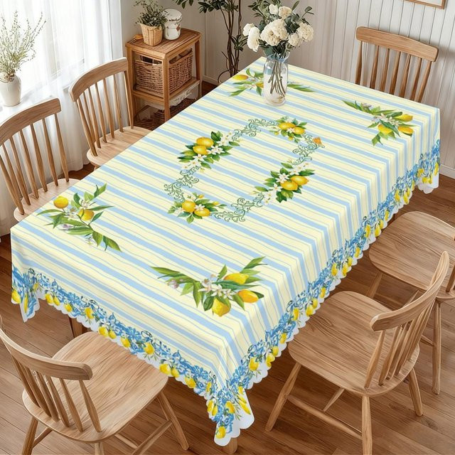 JMG Household Supplies Tischdecke Blau Gestreift Sommer Mediterran B/B: 100 x 160 cm - Bild 1