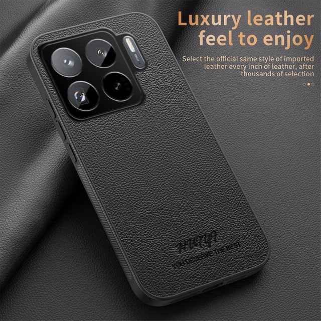 Magnetische Schutzhülle aus weichem PU-Leder für Xiaomi Mi 15T Pro, Mi 15T, 14T Pro, Mi 15 und 14 Ultra in Grau - Bild 1