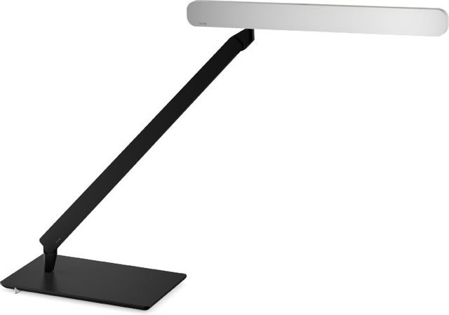 Occhio Taglio LED-Tischleuchte mit Occhio air Modul, Basis Schwarz matt und Kopf Silber matt, dimmbar - Bild 1