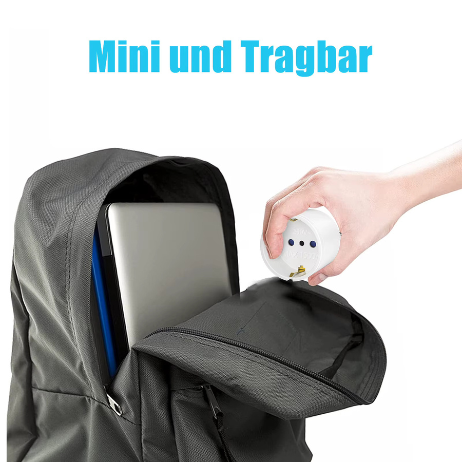 HITRENDS 3er Set EU zu IT Italien Reisestecker-Adapter in Weiß für 250 V Universal-Stecker-Konverter und AC-Ladegeräte - Bild 3