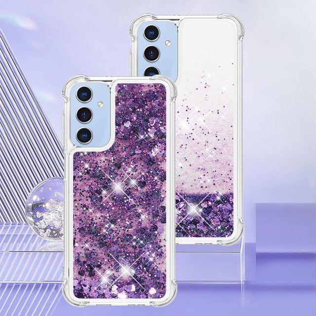 HKNR Glitter Liquid Quicksand Handyhülle für Samsung Galaxy A-Serie in Purple - Bild 1