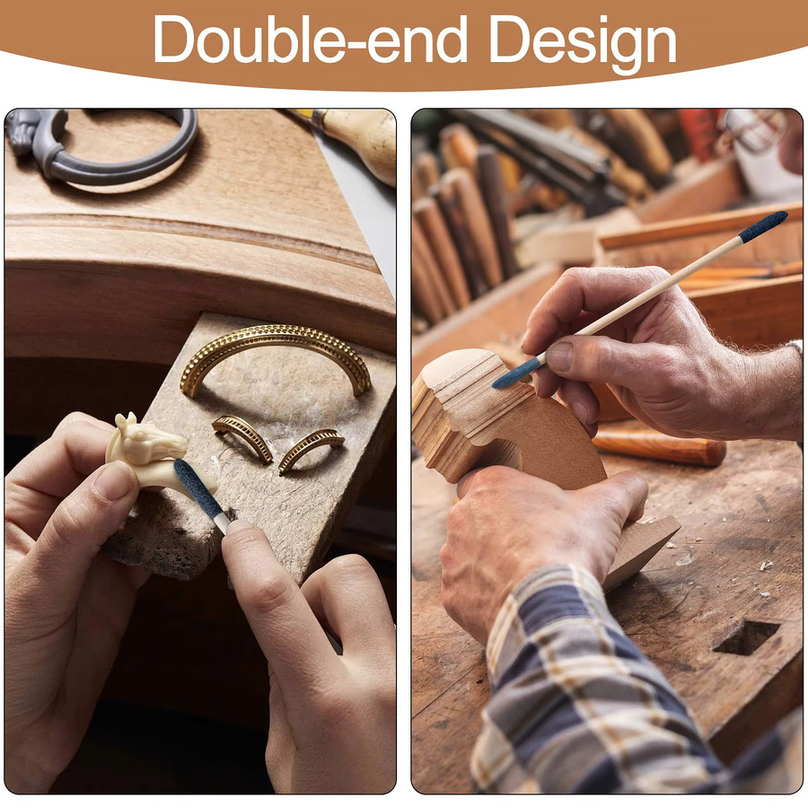 Vibratite Schleifstäbe doppelseitig für feine Details aus Holz oder Metall, Mehrfarbig, 30/50 Stück - Bild 2