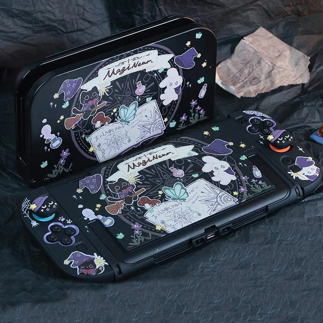YTYIN Schutzhülle für Nintendo Switch und Switch OLED mit Cartoon-Magie-Katze Design in Multicolour - Bild 1