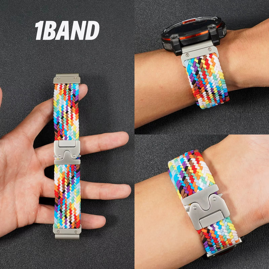 BUSKOZ Uhrenarmband Nylon, Bunt, 20/22/26mm - Bild 3