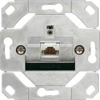 Gira Netzwerk Anschlussdose Kategorie 6A, 1-fach, RJ45 Buchse, Schneidklemmtechnik, Farbe: Silber - Bild 1