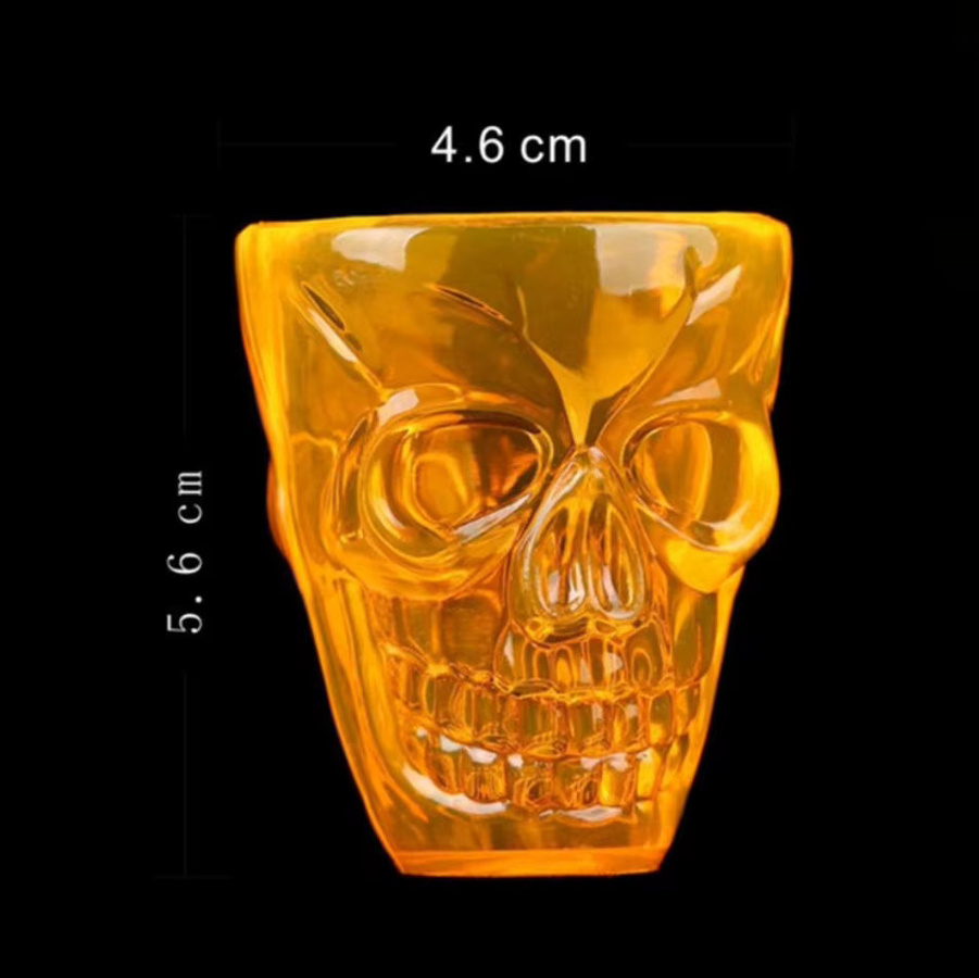 Alivparty Halloween Wein Gläser mit Geisterkopf Design in Orange, 4er Set - Bild 6