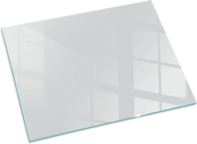 Tulup Glasplatte für Kamin in Grau, Rechteck, B: 80 cm, T: 60 cm - Bild 1