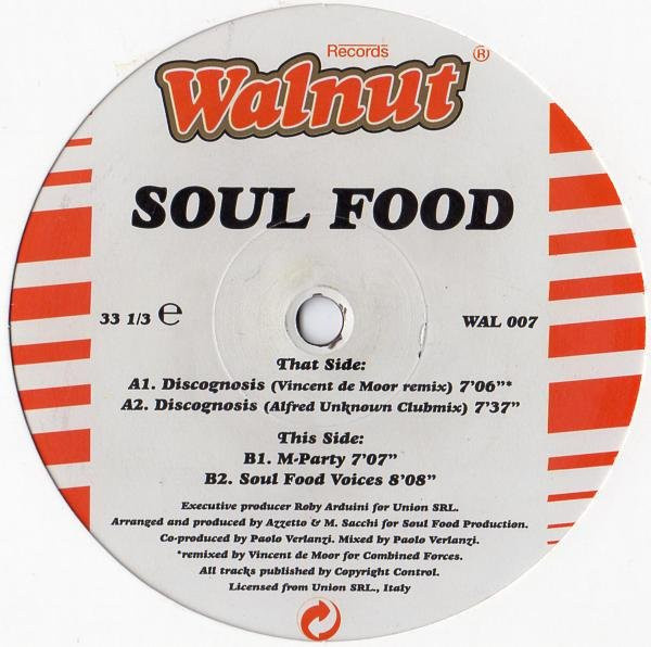 Soul Food von Discognosis, 12-Zoll Vinyl LP von Walnut Records, 1998, Niederlande, Dance & Electronica, White - Bild 1