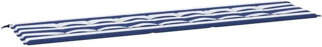 vidaXL Gartenbank-Auflage aus Oxford-Gewebe Blau-Weiß Gestreift B: 200 cm, T: 50 cm, H: 4 cm - Bild 1