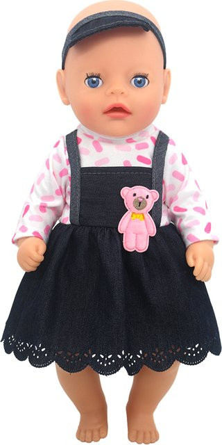 LIN KUN 14-Zoll-Puppen-Outfit-Set mit Bärenmuster, Puppenkleidungszubehör - Bild 1