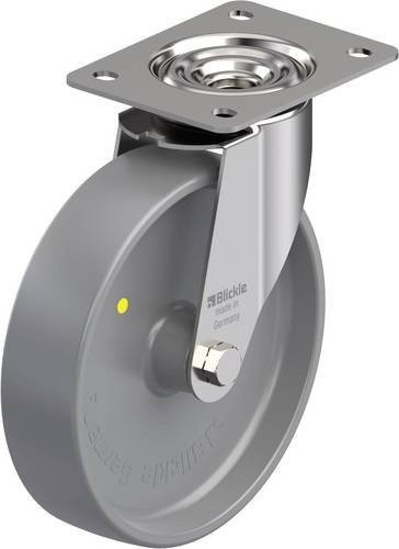 Blickle LEX-PO 200G-ELS Edelstahl-Lenkrolle in Grau mit 200mm Rad-Durchmesser und 300kg Tragfähigkeit - Bild 1