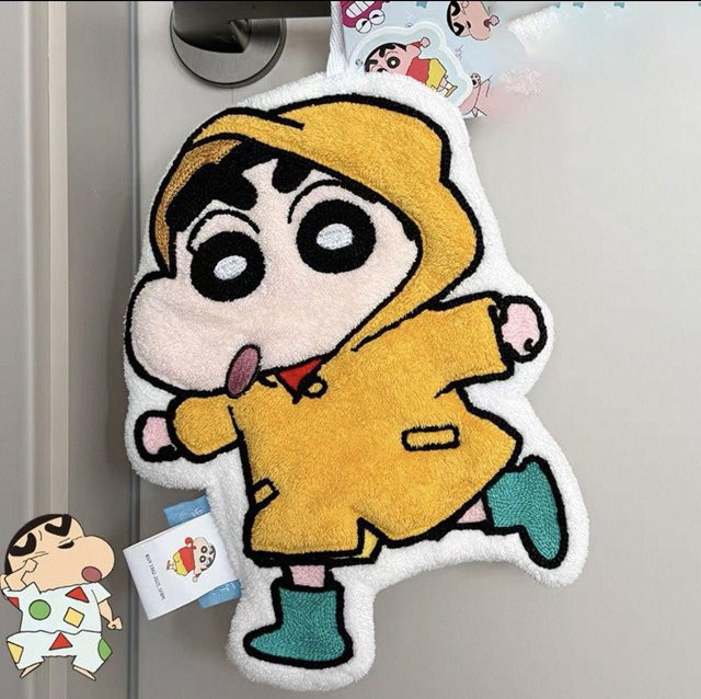 the BAY Shin-chan Korallenfleece Handtuch für Küche und Bad, Schwarz, One Size - Bild 1