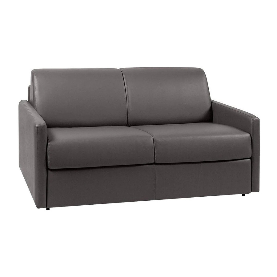 Vente-unique Schlafsofa Calife in Grau mit Kunstlederbezug und Schaumstoffpolsterung, Breite: 150 cm - Bild 2
