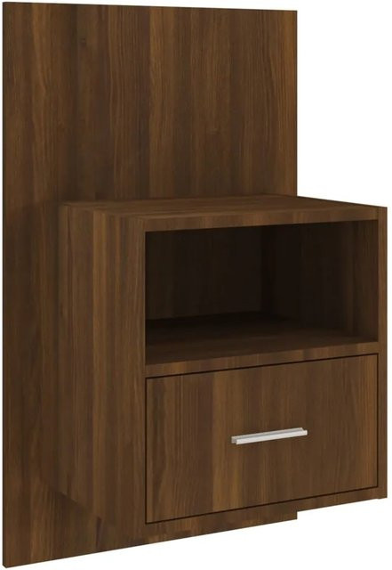 vidaXL Wand-Nachttisch Modell 1 in Braun Eichen-Optik aus Holzwerkstoff, B/T/H: 80,0 x 48,5 x 32,5 cm - Bild 1