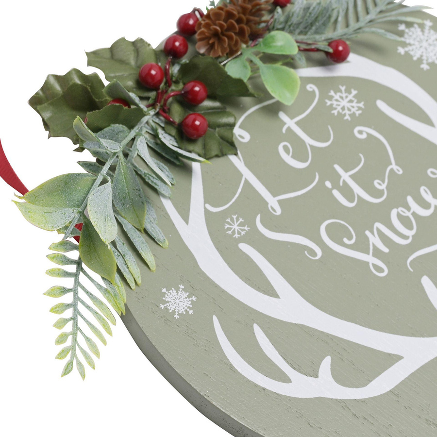 Lass es schneien Holzplakette von THE SEASONAL GIFT CO. in Grün - Bild 2