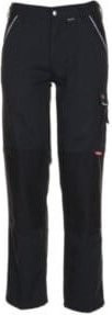 Planam Canvas 320 Arbeitskleidung Bundhose in Schwarz mit Reflexstreifen und Kniepolstertaschen, Größe 48 - Bild 1