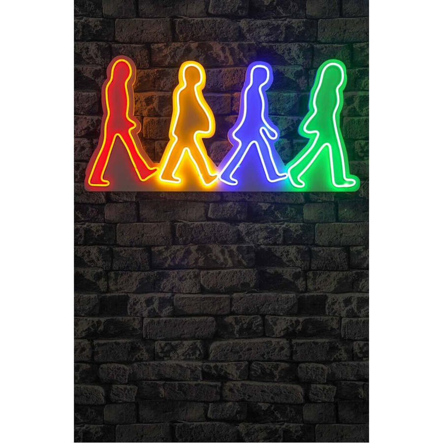 Opviq LED-Wandleuchte RGB Neon Flex in Mehrfarbig aus PVC, B/H/T: 72 x 35 x 2 cm - Bild 2