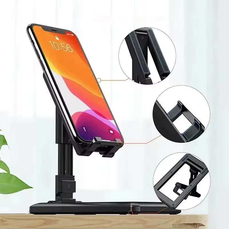 BRYNTHORX Universeller Teleskopständer faltbarer Schreibtisch-Handyhalter verstellbare Telefonhalterung für iPhone, iPad, Huawei, Xiaomi, Realme, OPPO in Schwarz oder Grün - Bild 2