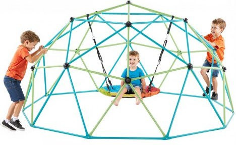 VEVOR Kletterkuppel geometrisches Klettergerüst mit Tellerschaukel - Bild 1