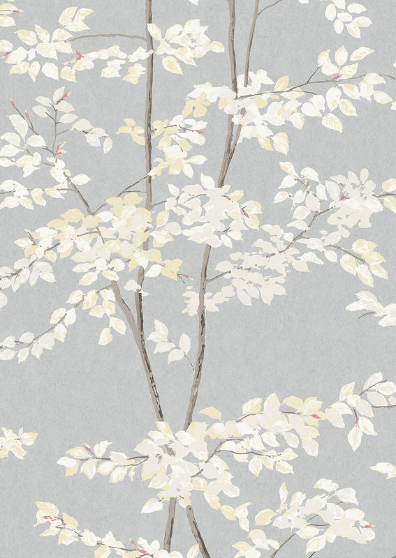 Lewis & Wood Tapete Beech in Dove Grey mit floralem Naturdesign - Bild 2