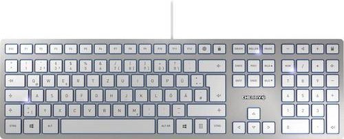 Cherry KC 6000 Slim USB Tastatur QWERTZ Deutsch Silber - Bild 1
