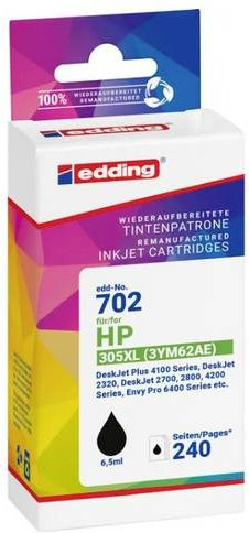 Edding Tintenpatrone Kompatibel Schwarz für Inkjet-Drucker - Bild 1