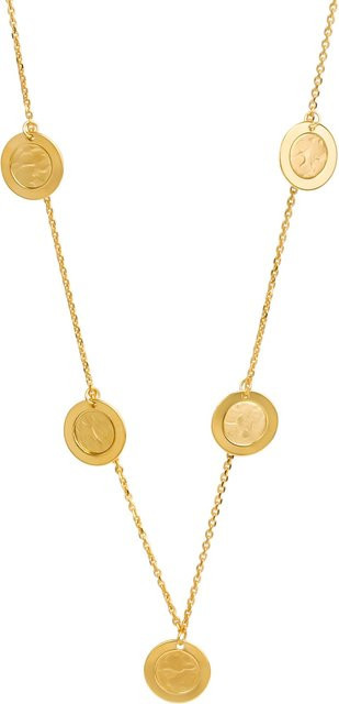 Celesta Halskette 925 Silber, vergoldet, Coin, Unisex - Bild 1
