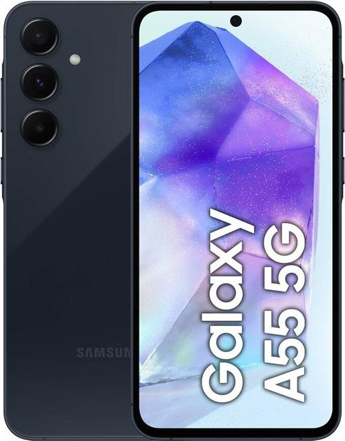 Samsung Galaxy A55 Enterprise Edition 5G Smartphone mit 128 GB internem Speicher, 8 GB RAM, 6,6 Zoll OLED-Display und Dual-SIM in Blau - Bild 2